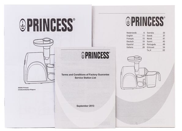 Шнековая соковыжималка Princess VitaPure 202041