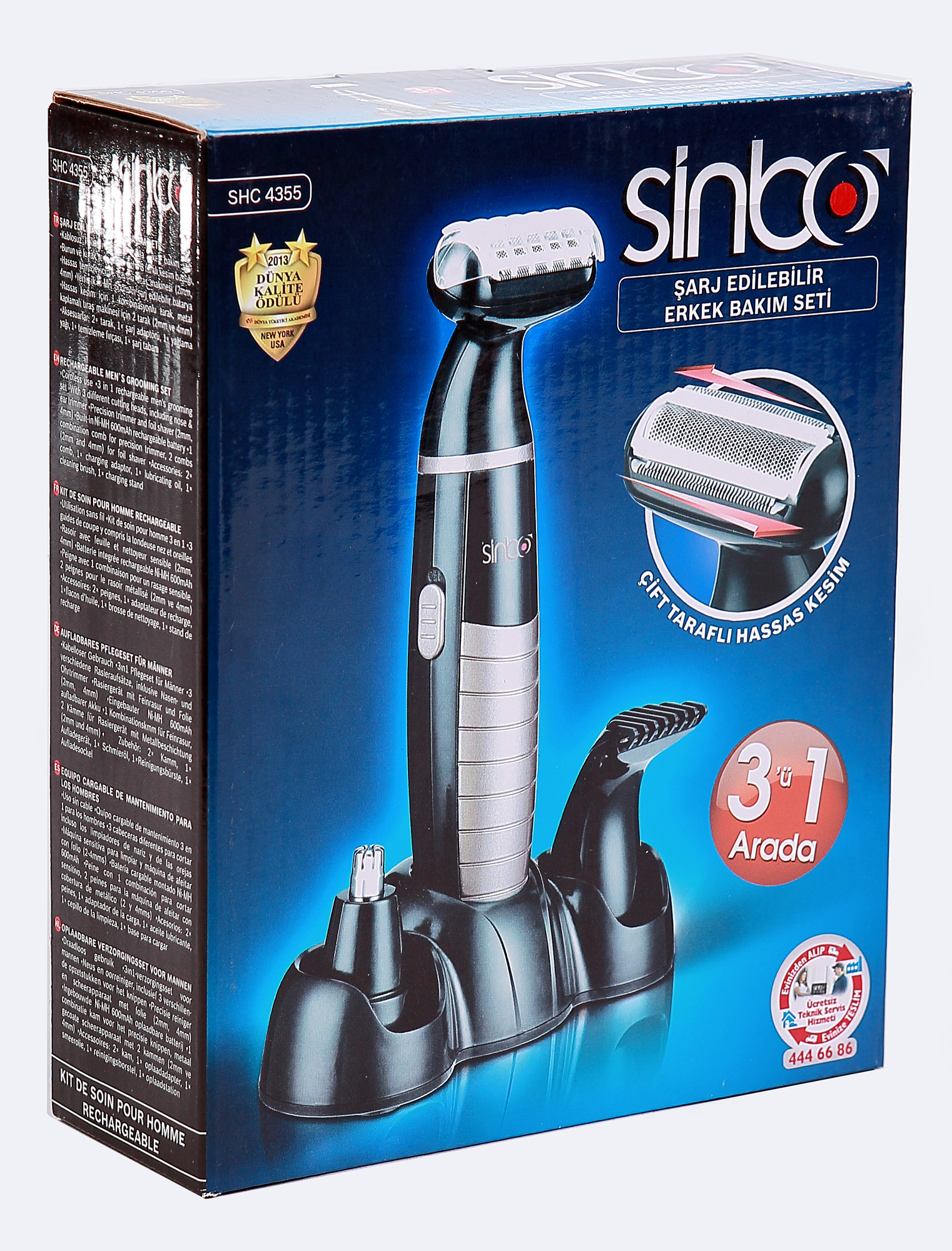 Image result for Sinbo 3-in-1 Rechargeable Shaver (SHC-4355)