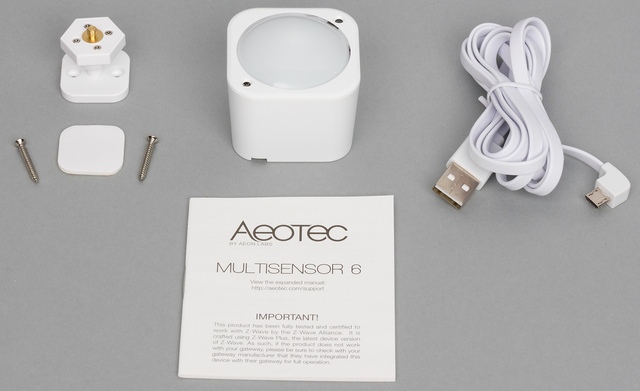 Комплект поставки Aeotec MultiSensor 6 (ZW100-C)