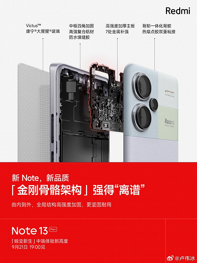 Первый в истории Redmi Note с защитой IP68 . Redmi Note13 Pro также оснастили усиленным корпусом