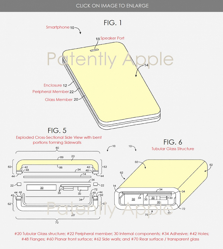 Apple патентует в Европе смартфон в стеклянном корпусе