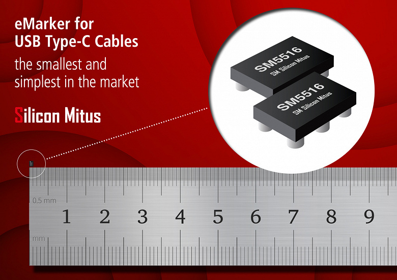 Silicon Mitus SM5516 — самая маленькая микросхема eMarker с поддержкой PD 3.0