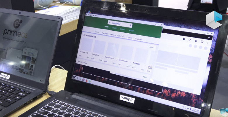 Ноутбук Primebook работает под управлением PrimeOS, созданной на базе ОС Android