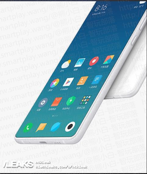 На новом изображении смартфона Xiaomi Mi Mix 3 хорошо виден безрамочный экран 
