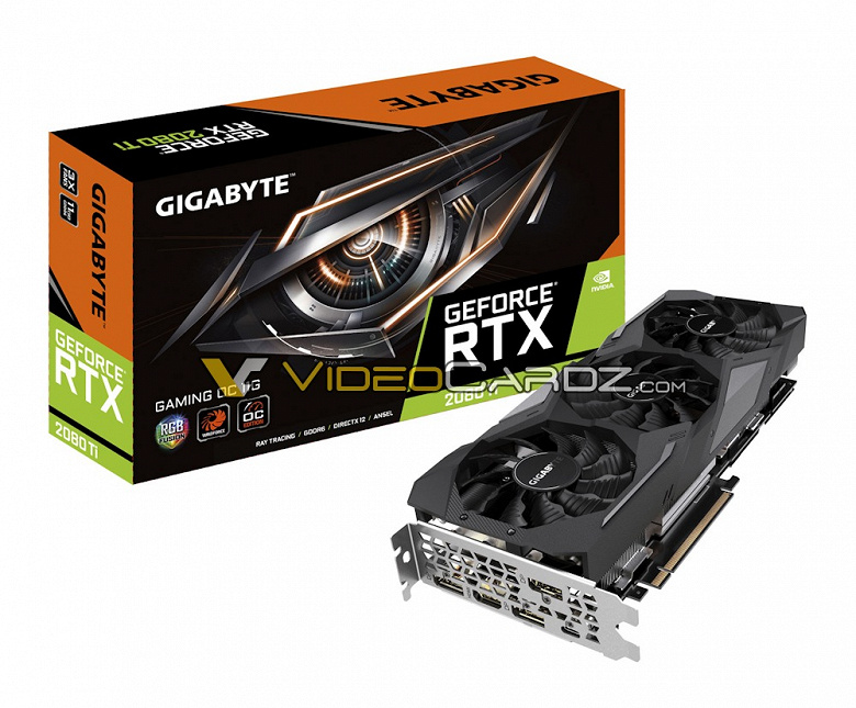 Появились изображения 3D-карт Gigabyte GeForce RTX 2080 и RTX 2080 Ti серий WindForce и Gaming 