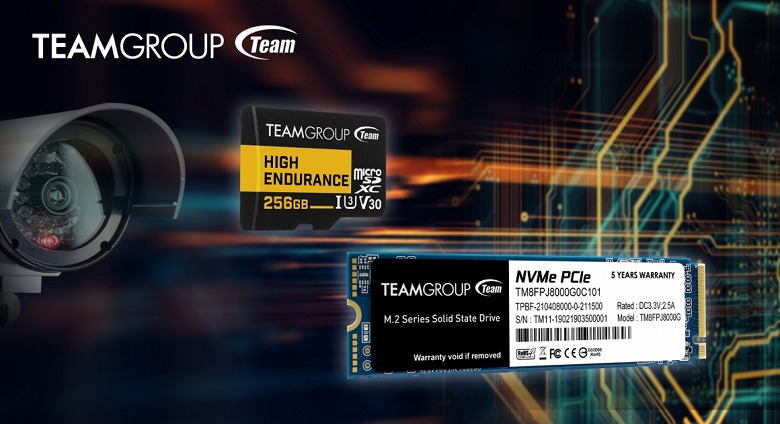 Компания TeamGroup представила твердотельный накопитель MP34Q и карту памяти High Endurance