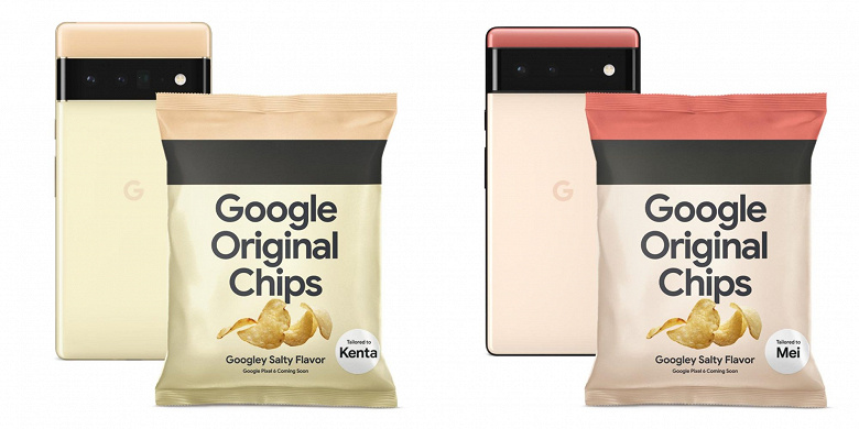Оригинальные чипсы Google. Компания необычным образом решила прорекламировать свои грядущие смартфоны Pixel 6