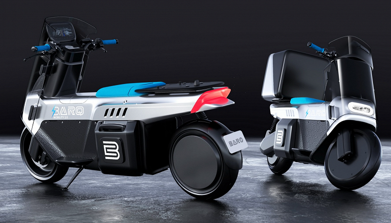 Уникальный дизайн, 150 км без подзарядки и планшет Samsung вместо приборной панели: представлен электрический скутер Barq Rena Max