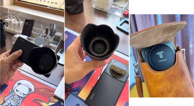 На огромную камеру Xiaomi 12S Ultra идеально подходят крышки и бленды от объективов