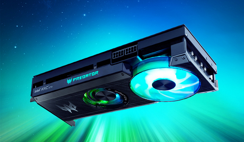 Acer решила выйти на рынок видеокарт, начав с адаптеров Intel. Представлена необычная по дизайну Arc A770 Predator BiFrost