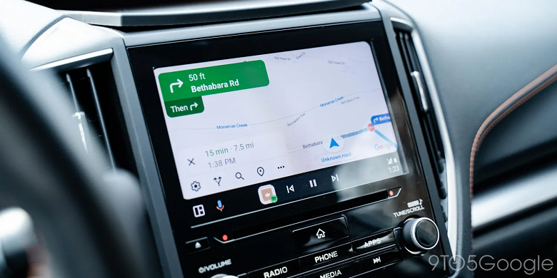 В «Google Картах» изменился интерфейс на Android Auto