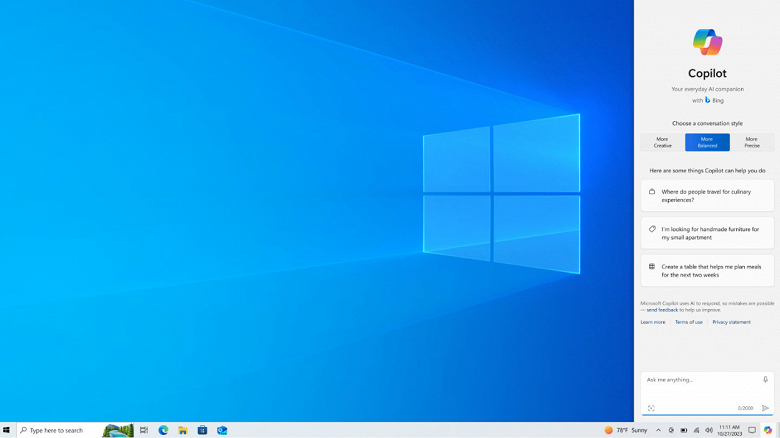 Уже не только в Windows 11: Microsoft начинает внедрение ИИ-помощника Copilot в Windows 10. Какие есть ограничения и недоработки