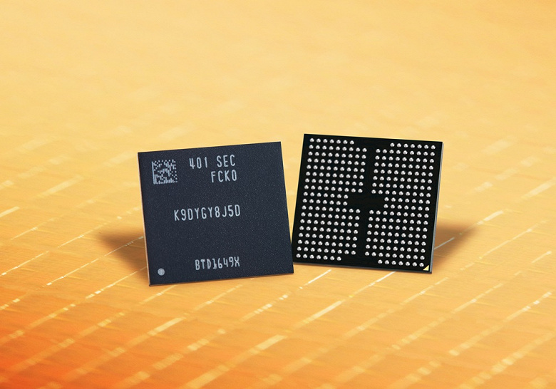 И снова Samsung впереди всех. Компания первой приступила к массовому производству флеш-памяти V-NAND девятого поколения. Это микросхемы TLC ёмкостью 1 Тбит