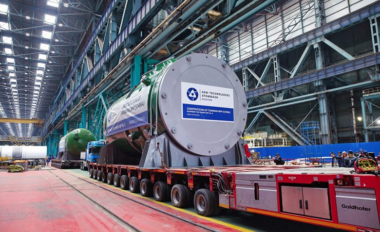 Корпус реактора и парогенераторы для АЭС Тяньвань отправились из России в Китай
