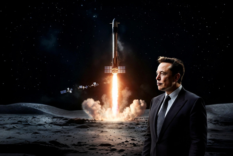 Илон Маск планирует массовое производство ИИ-спутников на Луне и запуск их в глубокий космос с помощью электромагнитных катапульт