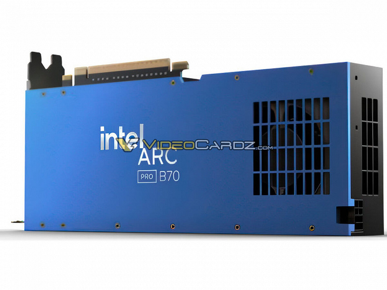 Так выглядит новая компактная видеокарта Intel с 32 ГБ памяти: опубликованы изображения Intel Arc Pro B70