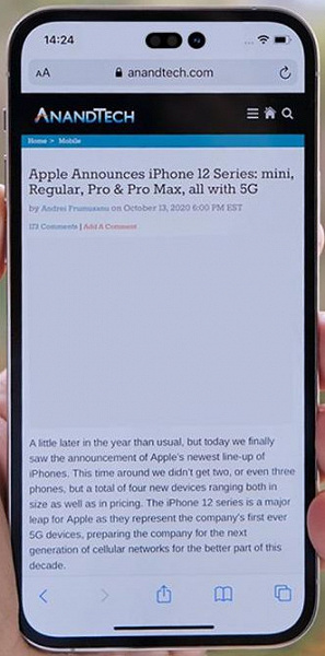 «Отверстия в экране iPhone 14 будут выглядеть примерно так», — известный инсайдер опубликовал странное фото