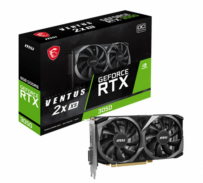 Nvidia выпустит GeForce RTX 3050 со сниженным потреблением  на базе GPU GA107