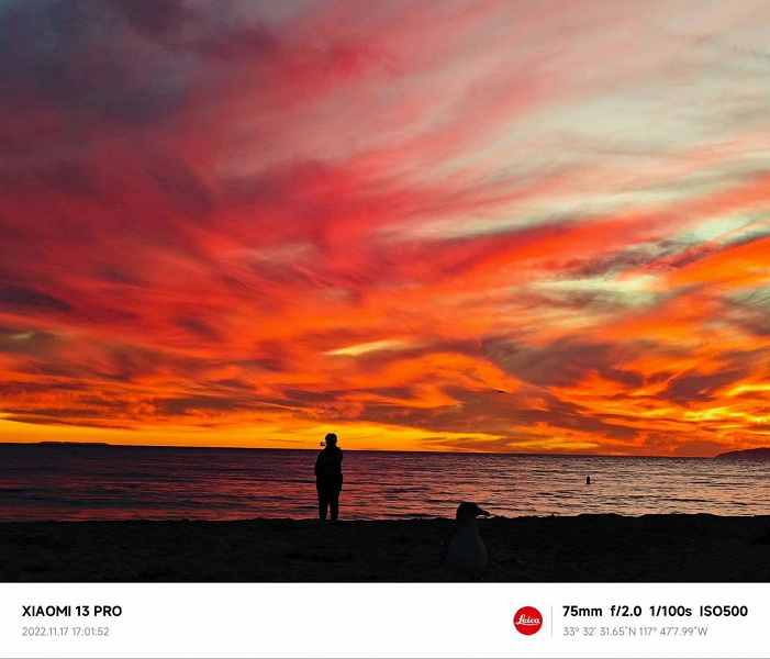 Фишка Xiaomi 13 Pro  фото закатов. Лей Цзунь рекомендует покупателям первым делом протестировать камеру телефона закатной съемкой