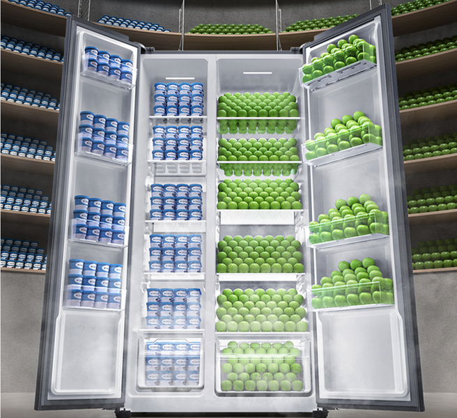 Xiaomi представила большой холодильник Mijia Refrigerator 536L категории Side-by-Side за 330 долларов. Он вмещает 487 яблок