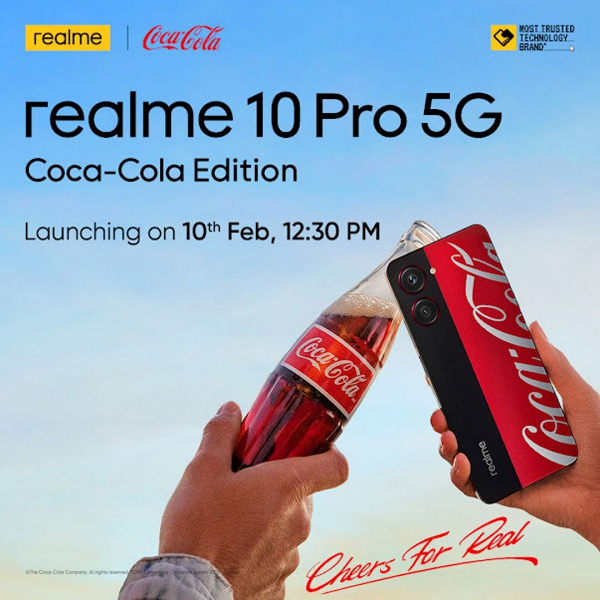 Кокафон выходит уже на следующей неделе. Новые изображения Realme 10 Pro 5G Coca-Cola Edition за несколько дней до премьеры