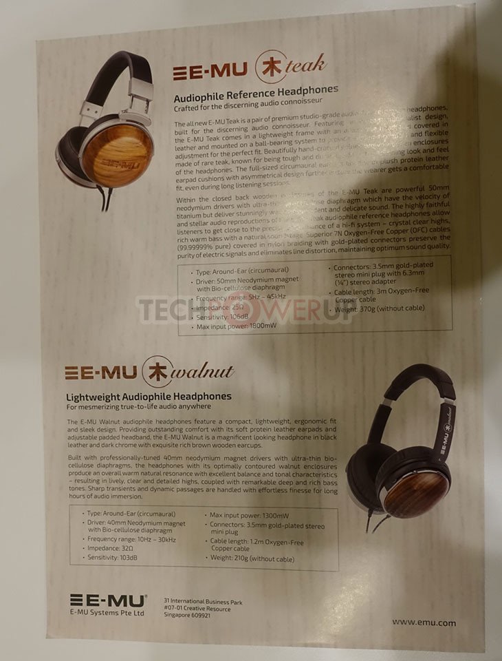 Creative E-MU Teak и E-MU Walnut — аудиофильские наушники со сменными деревянными корпусами