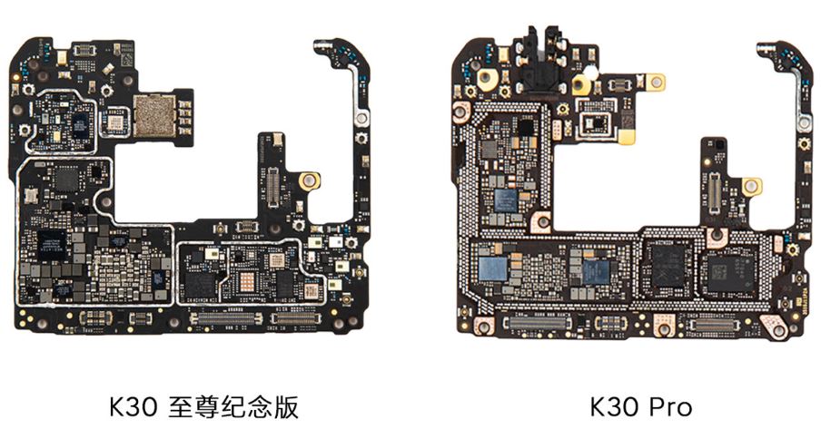 Redmi K30 Ultra and Redmi K30 Pro compared from the inside
