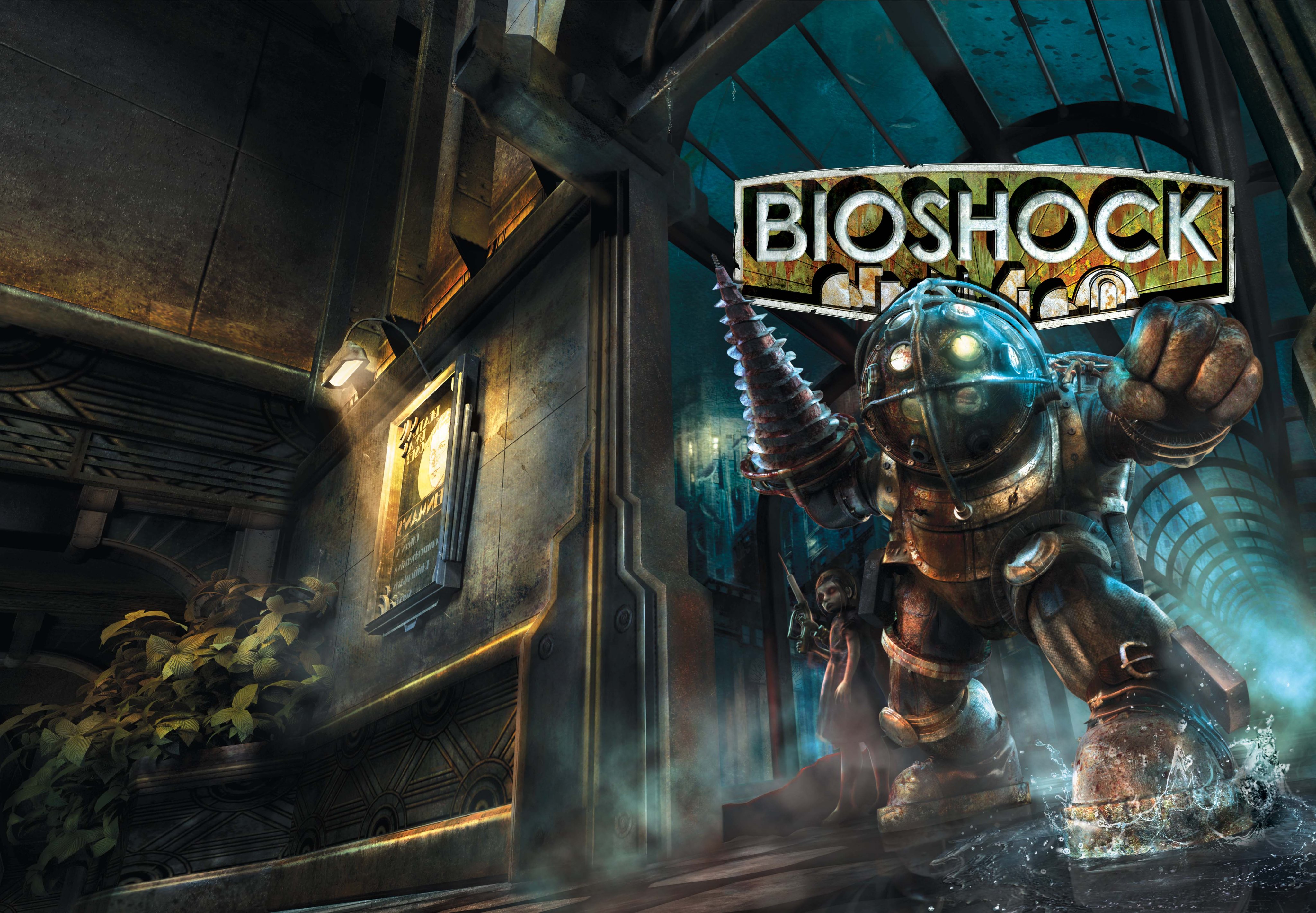 Игра стала синей. Биошок. Bioshock 1. Биошок 1 ремастер. Bioshock 1 обои.