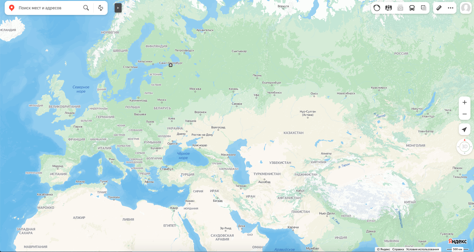 Яндекс объяснил, почему на «Яндекс Картах» пропали границы между странами