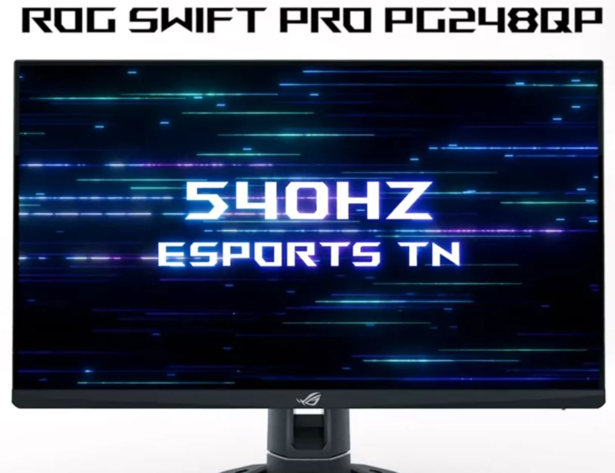 Monitor for extreme gamers.  Asus ROG Swift Pro PG248QP received a screen with a frame rate of 540 Hz