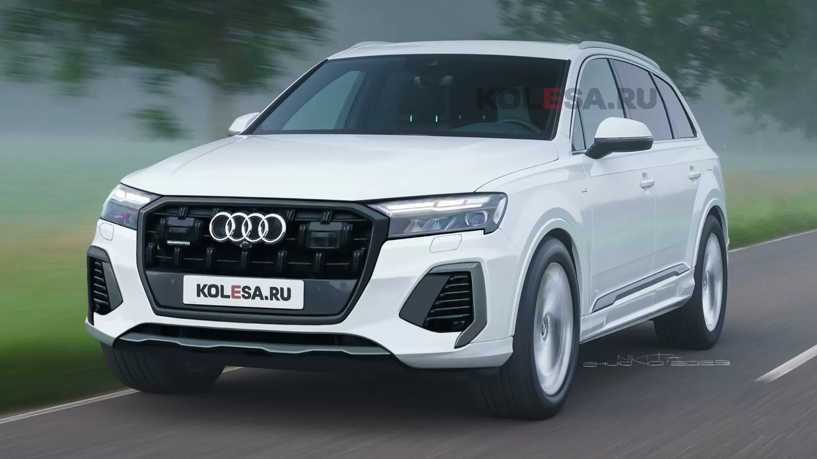 The new Audi Q7 showed on high-quality images