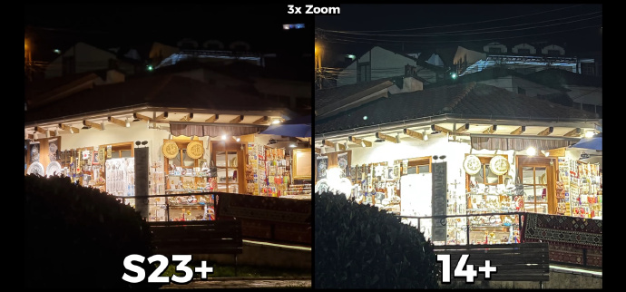 Not only the Samsung Galaxy S23 Ultra turned out to be an excellent camera phone: the Samsung Galaxy S23 + model is head and shoulders ahead of the iPhone 14 Plus in night shooting