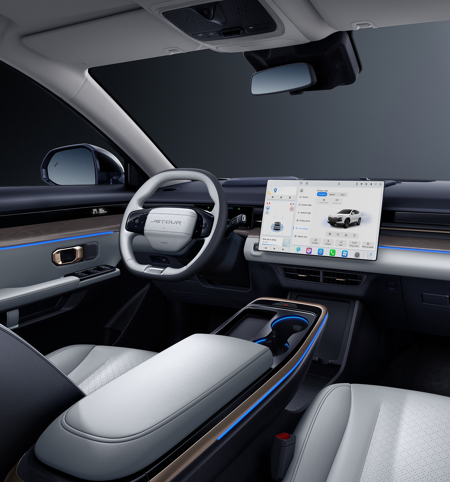 Фото Jetour Dashing - На первый взгляд, кроссовер оснащён по минимуму. На самом