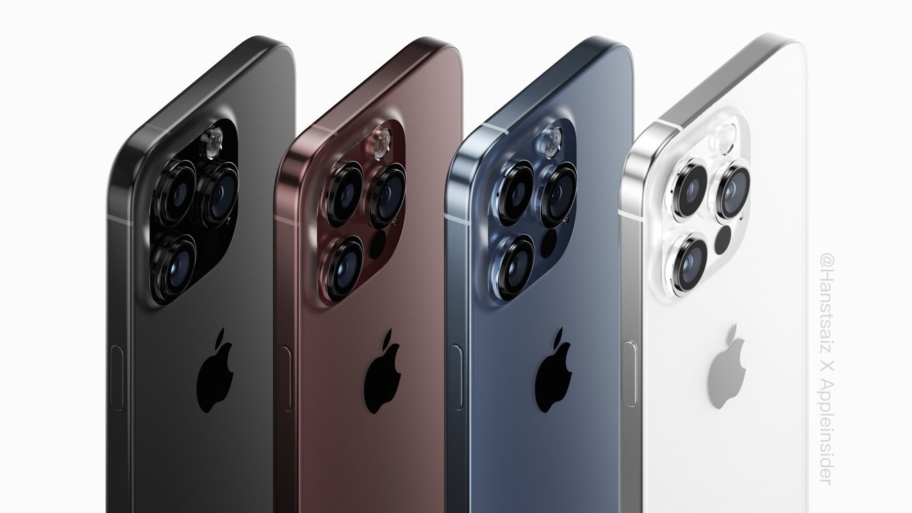 iPhone 15 Pro в разных цветах и защитные стекла для всех моделей iPhone:появились фото и
