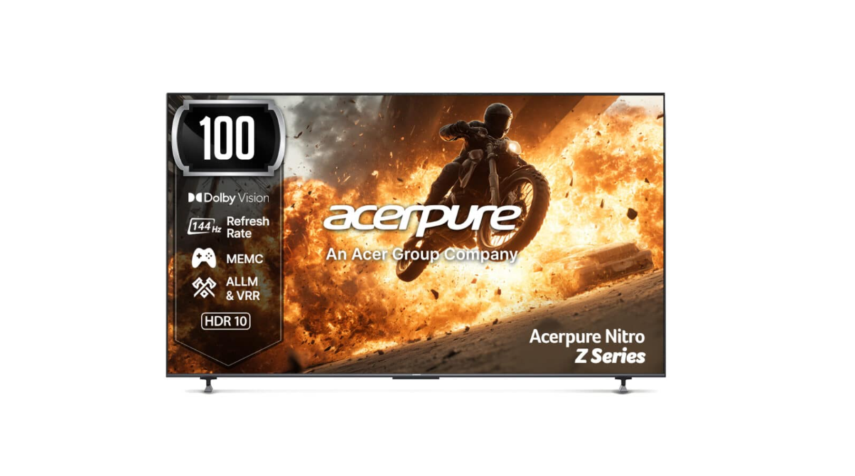 100 дюймов, 144 Гц, 4K, 60-ваттная звуковая система, Dolby Atmos, Dolby Vision, HDR10. Представлен QLED-телевизор Acerpure Nitro Z Series 4K