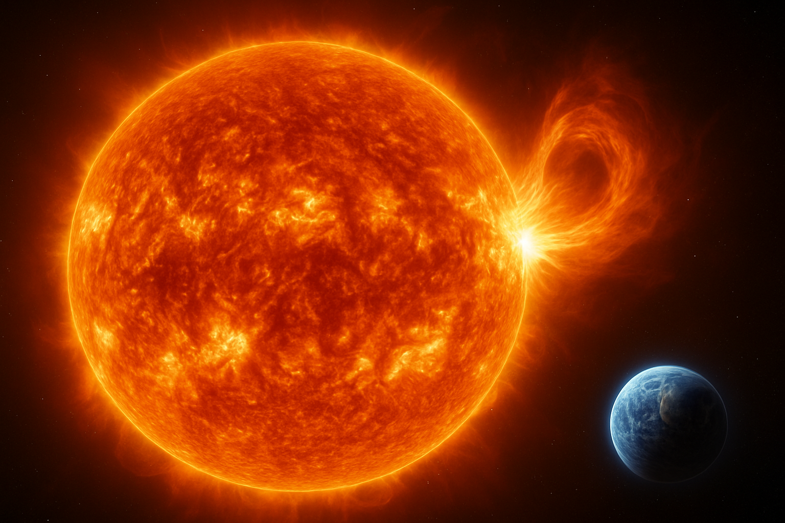 Основные центры солнечной активности вышли на линию Солнце — Земля, возможны магнитные бури