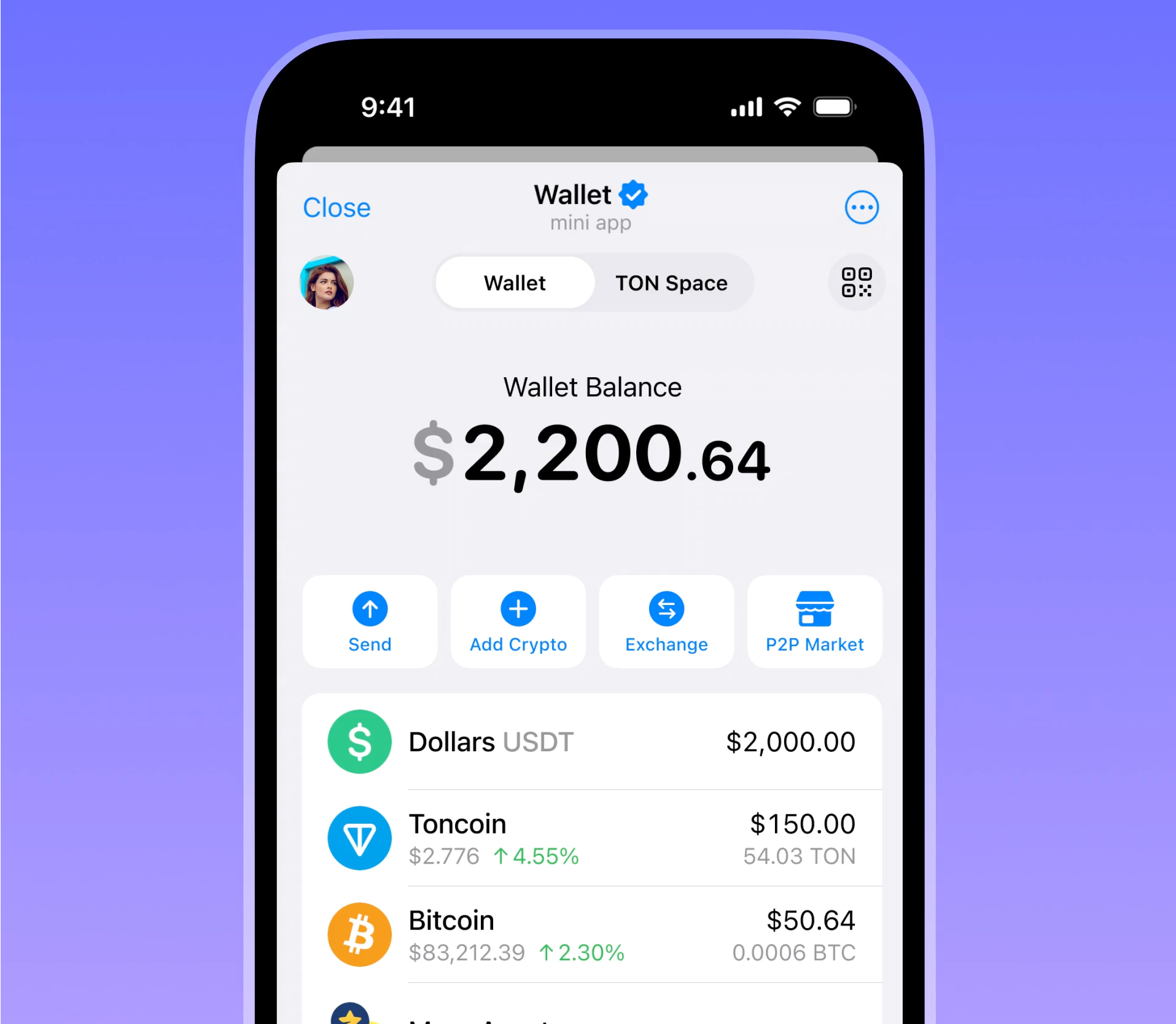 В Wallet вTelegram появилась поддержка Ethereum, Solana, Dogecoin и других  популярных криптовалют