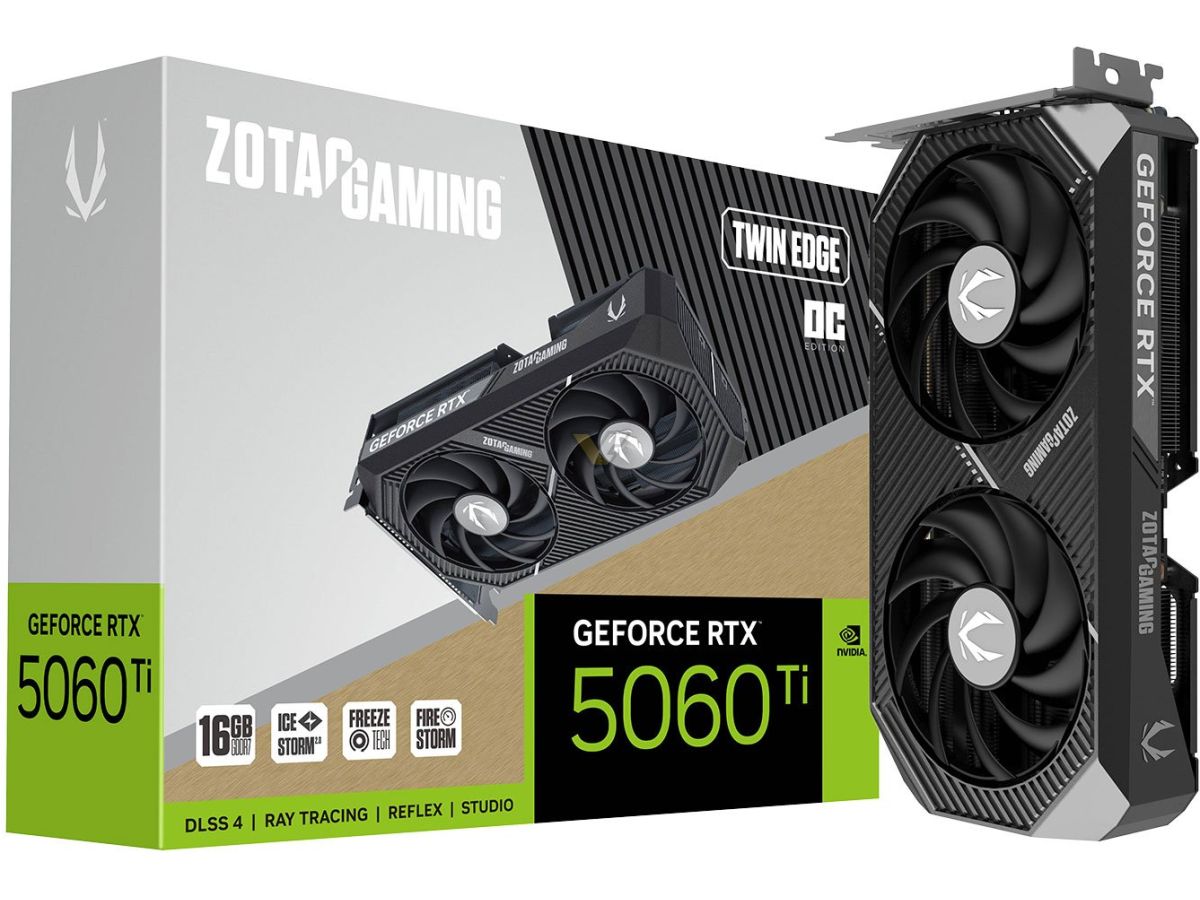 Новейшая видеокарта Nvidia за 430 долларов с 16 ГБ памяти GDDR7, совместимая со старыми блоками питания. Качественные изображения GeForce RTX 5060 Ti