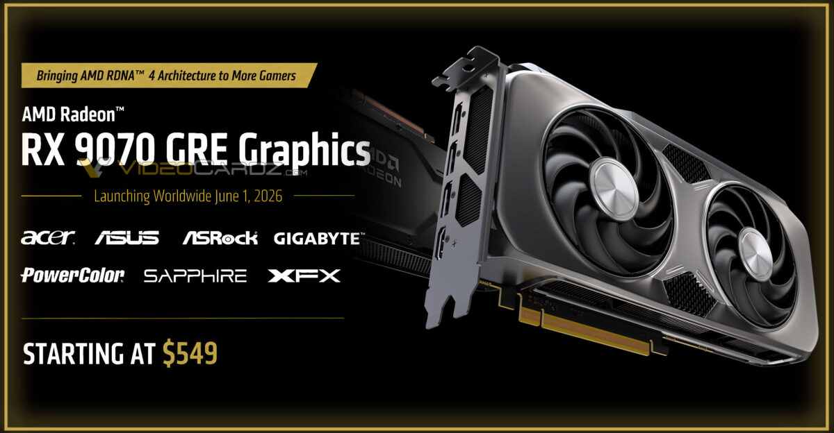 Китайский эксклюзив AMD больше не эксклюзив: Radeon RX 9070 GRE с
