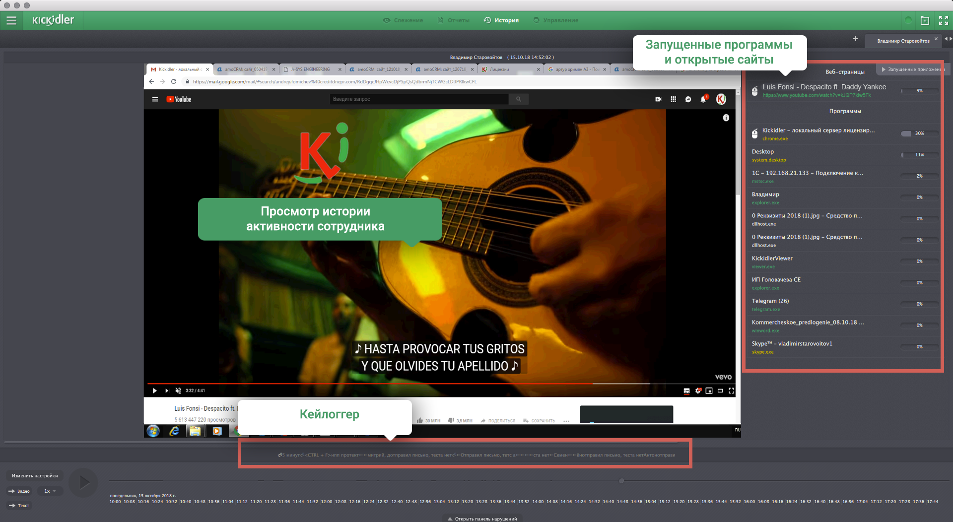 Обзор системы контроля сотрудников Kickidler