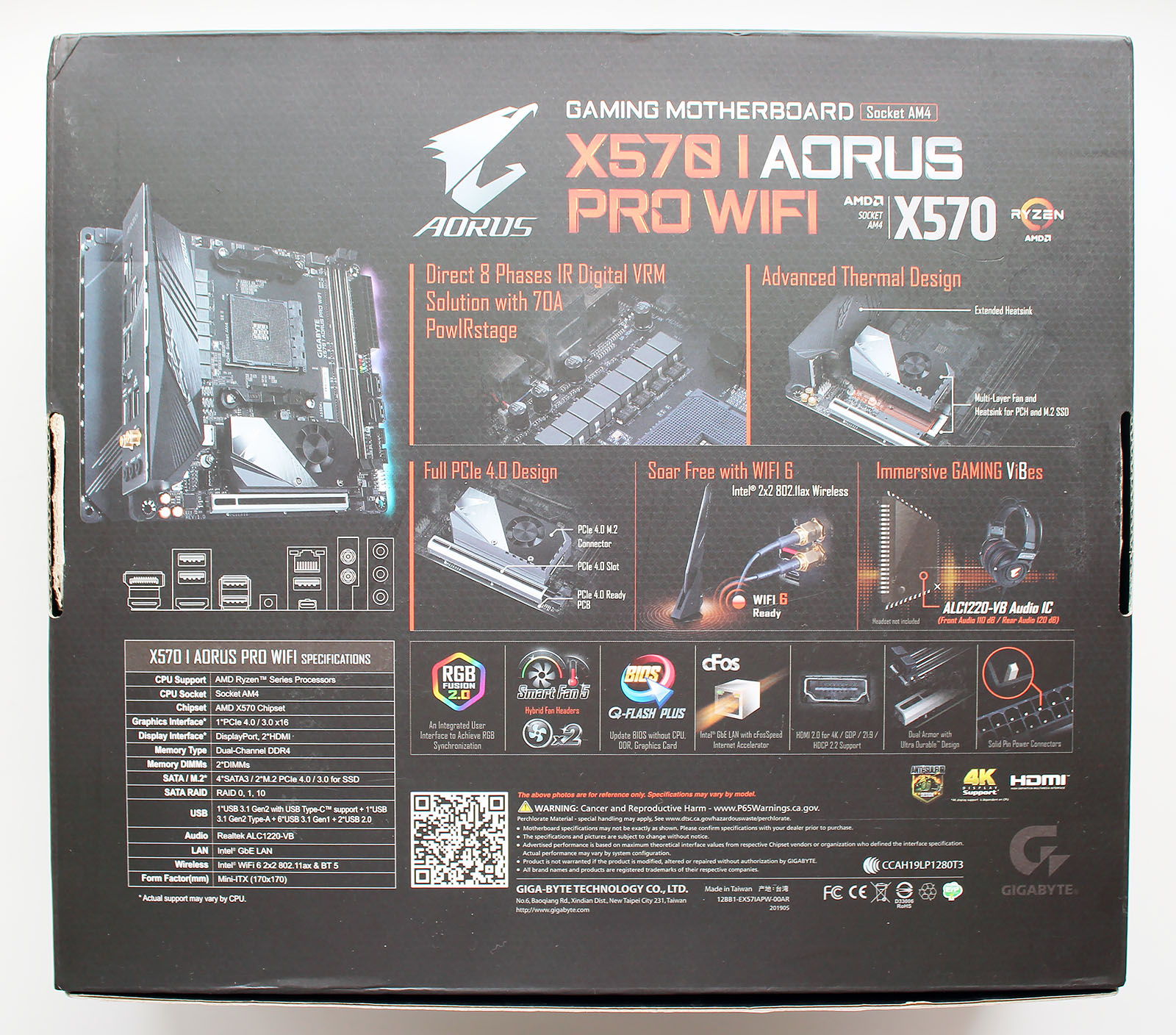 Обзор материнской платы Gigabyte Aorus X570 I Pro WiFi формата