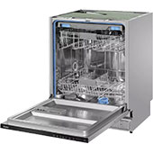 Встраиваемая посудомоечная машина Haier HDWE14-094RU: 7 режимов, трехуровневое распыление воды, внутренняя подсветка бака и трехцветный луч на полу