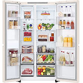 Двухкамерный (side-by-side) холодильник LG GC-B257KEHW: для тех, кому нужно хранить очень много продуктов