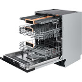 Встраиваемая посудомоечная машина Vard VDI612LT: гибкая настройка режимов, автооткрывание дверцы, цифры вместо красного луча