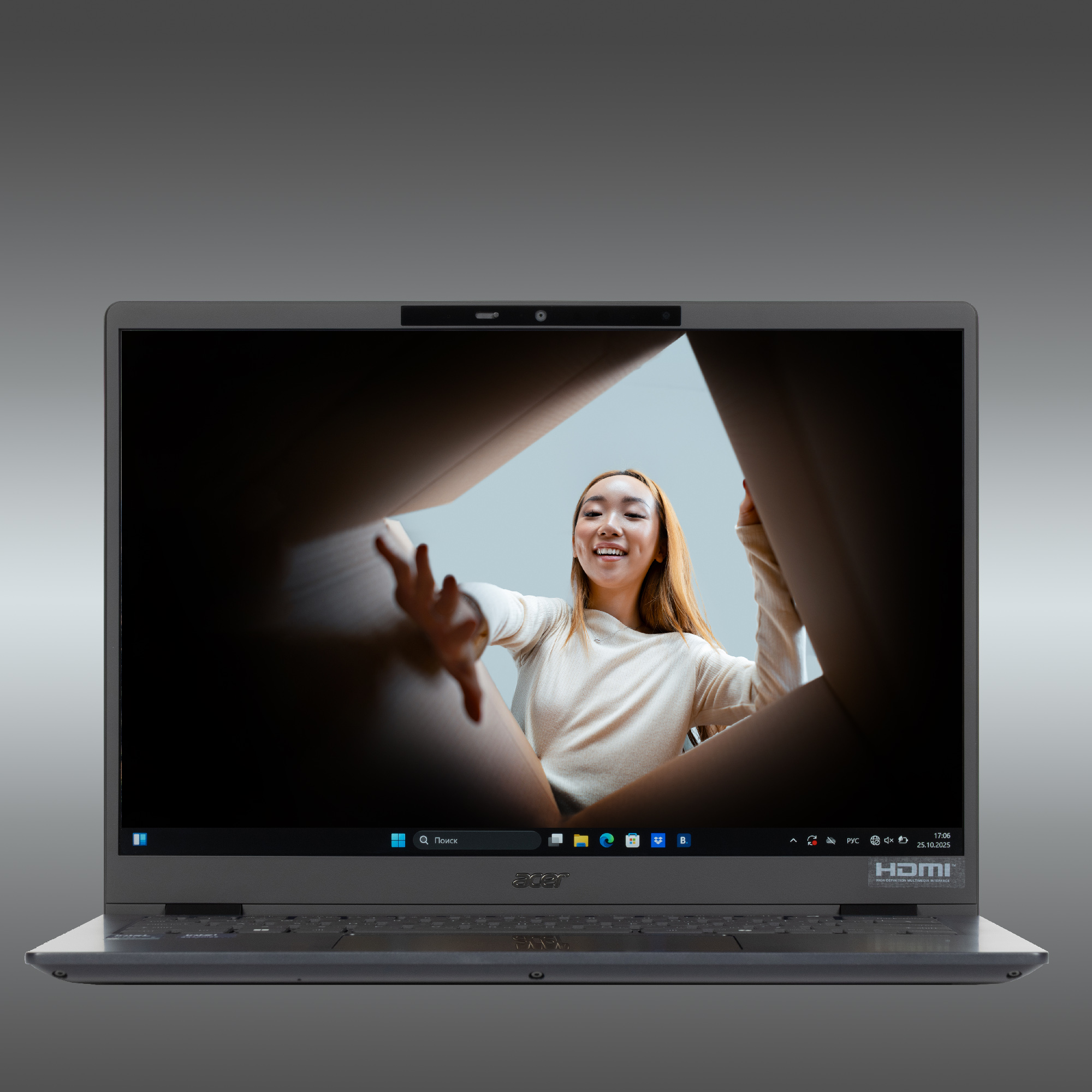 Деловой ноутбук Acer TravelMate P6 14 AI (TMP614-54-70U3): процессор Intel Core Ultra 7 258V, отличная автономность, малый вес