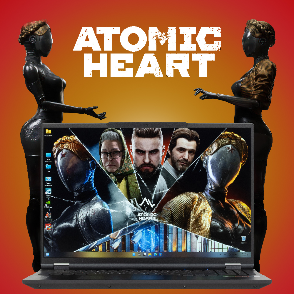 Игровой ноутбук Maibenben X-Treme Typhoon X16B-R98956 с оформлением в стиле Atomic Heart: AMD Ryzen 9 8940HX и Nvidia GeForce RTX 5060 Laptop