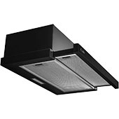 Телескопическая вытяжка Lex Hogan 600 Black с возможностью встраиваемого и настенного монтажа