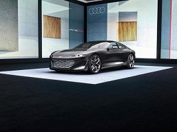 720 л.с., запас хода 750 км, натуральные материалы отделки и кашпо в салоне. Audi показала люксовый электрический седан Grandsphere – прообраз электрической A8