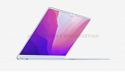 New generation MacBook Air with bangs shown in renders.  He will receive a powerful M2 platform and MagSafe