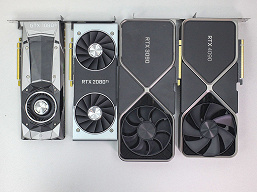 Гигантские GeForce RTX 4090 сравнили друг с другом, со старыми картами Nvidia и с бананом. Журналистам разрешили публиковать фотографии адаптеров